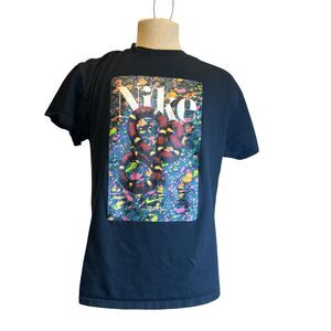 Nike Trek Division T-Shirt Crew Neck Short Sleeves Sz L Cotton Black